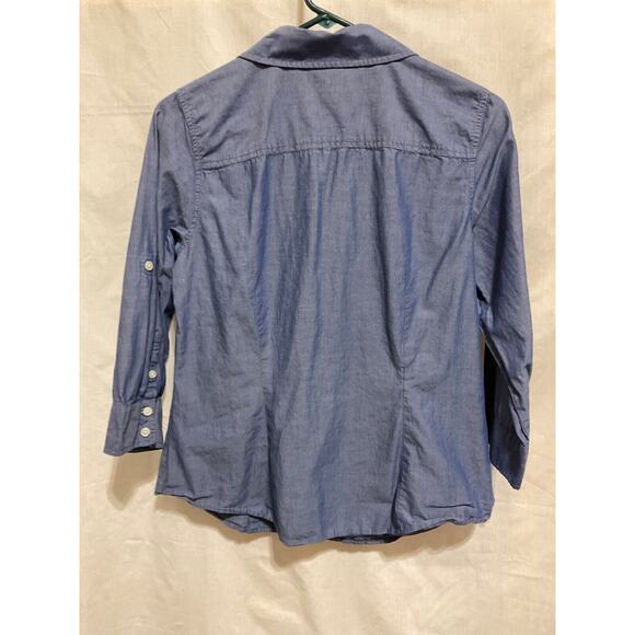 Van Heusen Women's Top Size Med, 3/4 Sleeve, Full Button, Collared - Picture 5 of 6